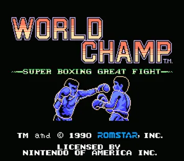 World Champ (Europe) screen shot title